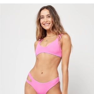 L*space One Wave Bikini REVERSIBLE purple/brown extra small